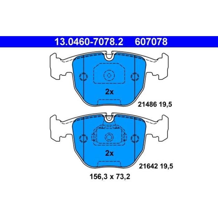 ATE 13.0460-7078.2 Bremsbelagsatz, Scheibenbremse