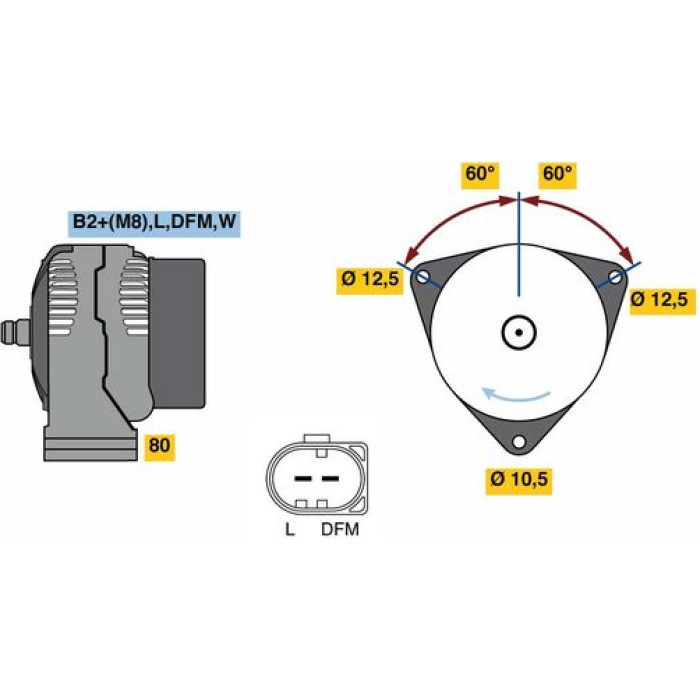 BOSCH 0 124 615 030 Generator