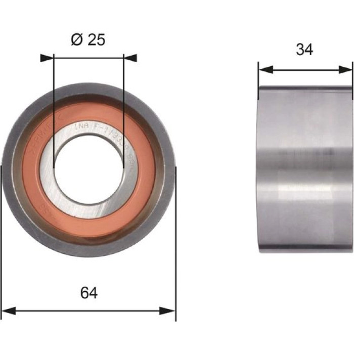 Gates T41234 Spannrolle, Zahnriemen PowerGrip™ Gates T41234 Spannrolle, Zahnriemen PowerGrip™