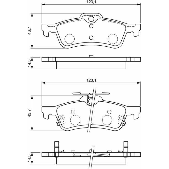 BOSCH 0 986 494 719 Bremsbelagsatz, Scheibenbremse BOSCH 0 986 494 719 Bremsbelagsatz, Scheibenbremse