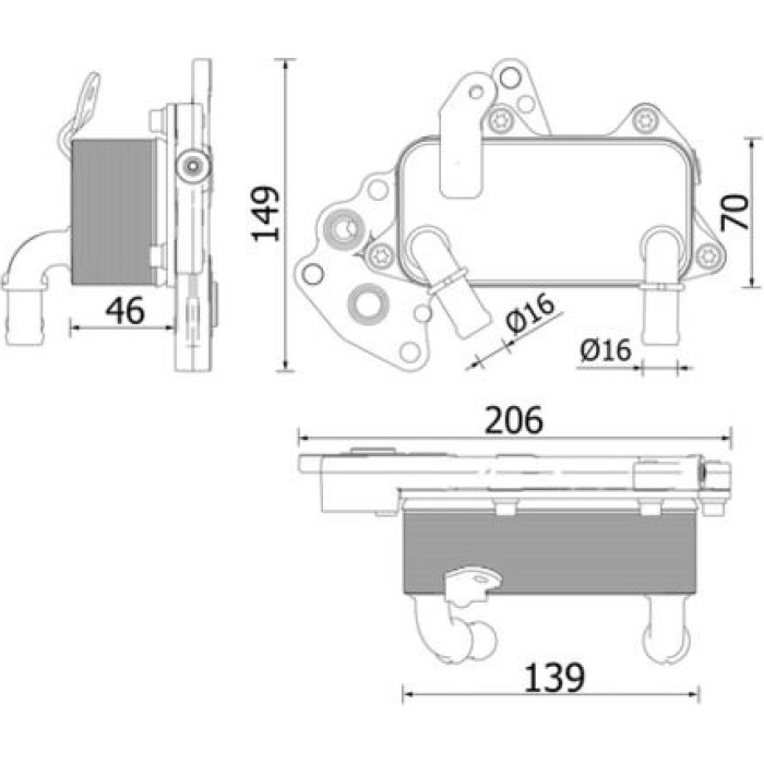 Mahle CLC 230 000P Ölkühler, Automatikgetriebe BEHR Premium Line Mahle CLC 230 000P Ölkühler, Automatikgetriebe BEHR Premium Line