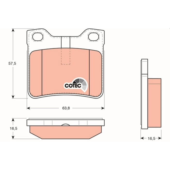 TRW GDB1276 Bremsbelagsatz, Scheibenbremse COTEC TRW GDB1276 Bremsbelagsatz, Scheibenbremse COTEC