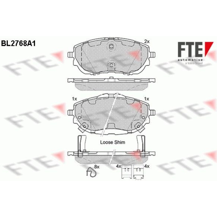 FTE 9010975 Bremsbelagsatz, Scheibenbremse FTE 9010975 Bremsbelagsatz, Scheibenbremse