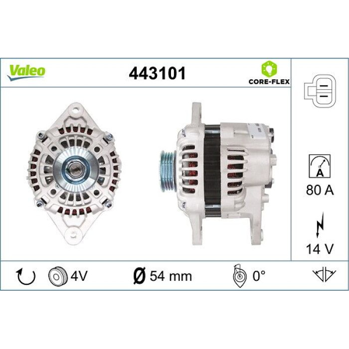 Valeo 443101 Generator CORE-FLEX Valeo 443101 Generator CORE-FLEX