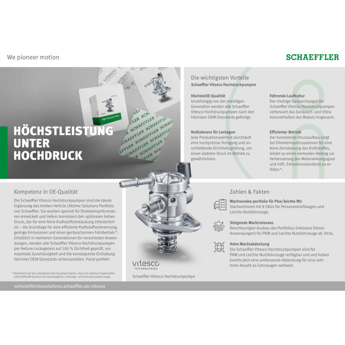 VITESCO 564 0002 10 Hochdruckpumpe