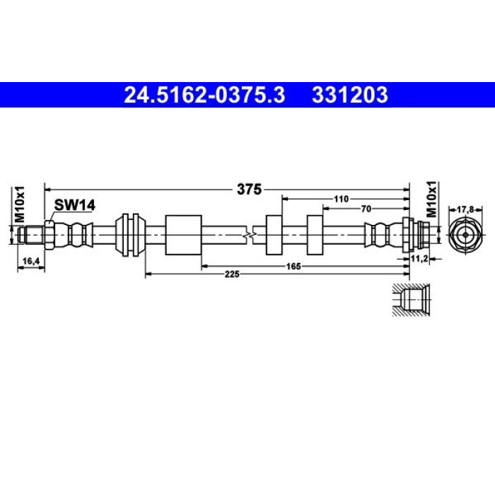 ATE 24.5162-0375.3 Bremsschlauch