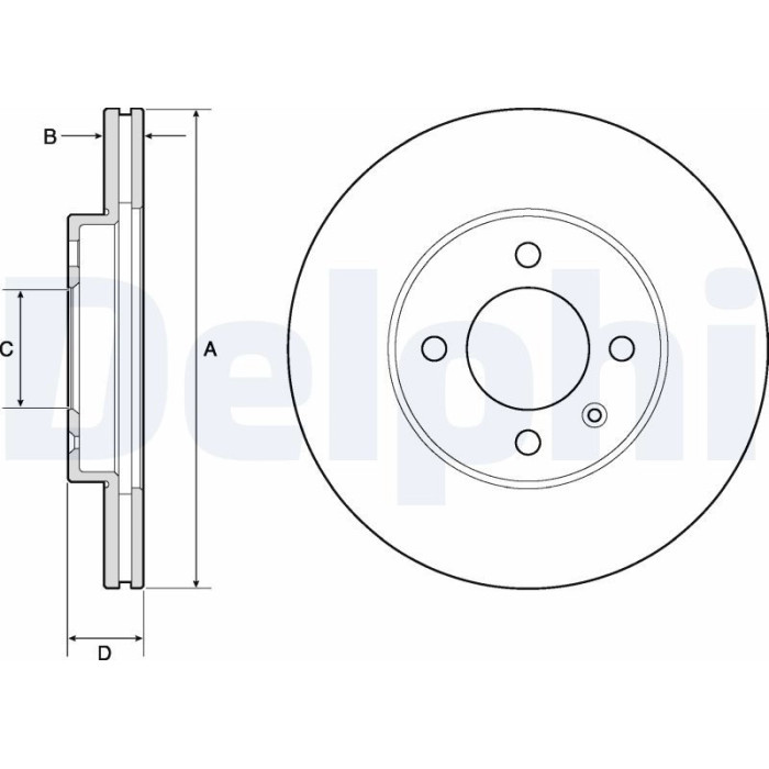 Delphi BG2455C Bremsscheibe Delphi BG2455C Bremsscheibe