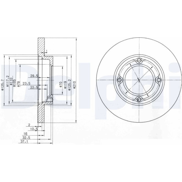 Delphi BG2797 Bremsscheibe Delphi BG2797 Bremsscheibe