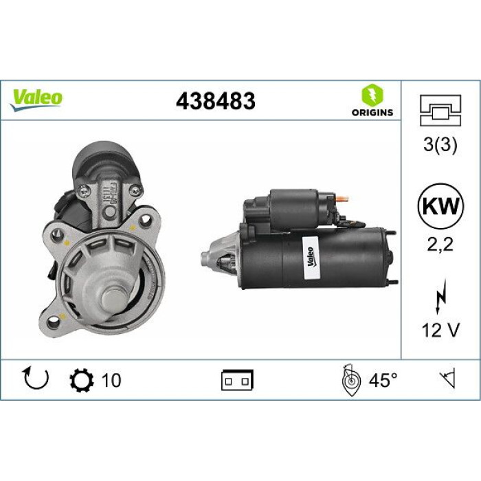 Valeo 438483 Starter ORIGINS Valeo 438483 Starter ORIGINS