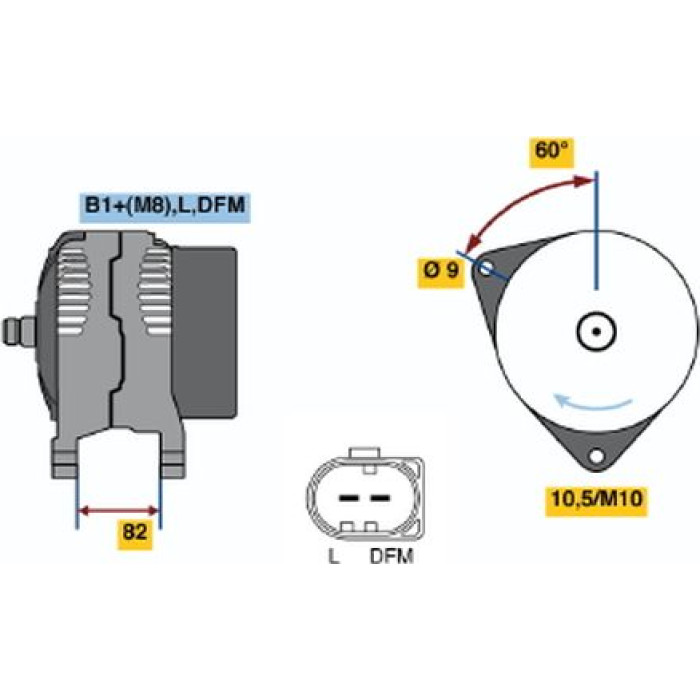 BOSCH 0 124 515 058 Generator BOSCH 0 124 515 058 Generator