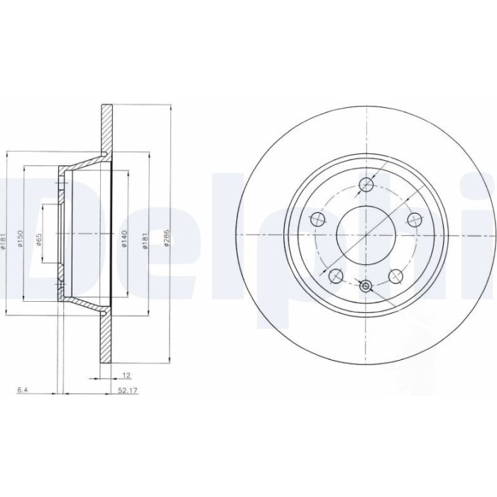 Delphi BG4089 Bremsscheibe Delphi BG4089 Bremsscheibe