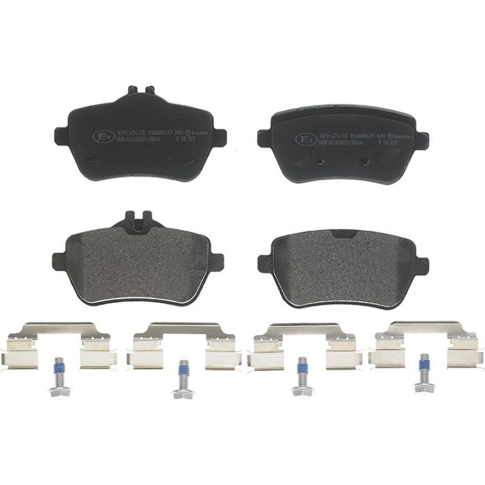 Brembo P 50 117 Bremsbelagsatz, Scheibenbremse PRIME LINE
