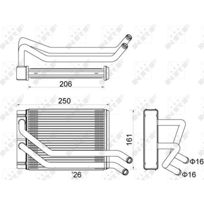 NRF 54313 Wärmetauscher, Innenraumheizung NRF 54313 Wärmetauscher, Innenraumheizung