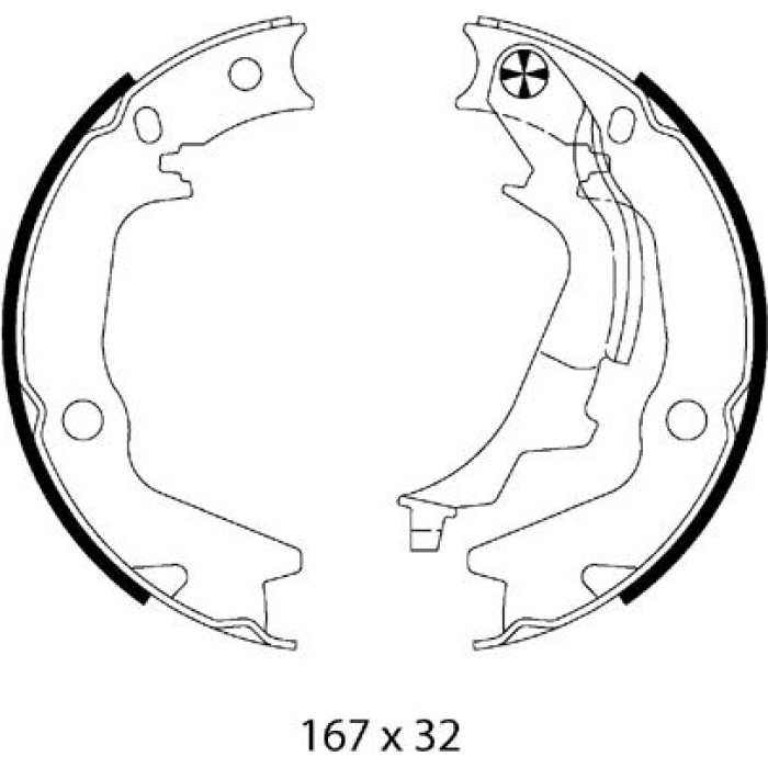 Metzger MG 227 Bremsbackensatz, Feststellbremse Metzger MG 227 Bremsbackensatz, Feststellbremse