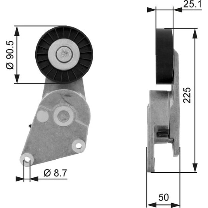 Gates T38234 Spannrolle, Keilrippenriemen DriveAlign™ Gates T38234 Spannrolle, Keilrippenriemen DriveAlign™