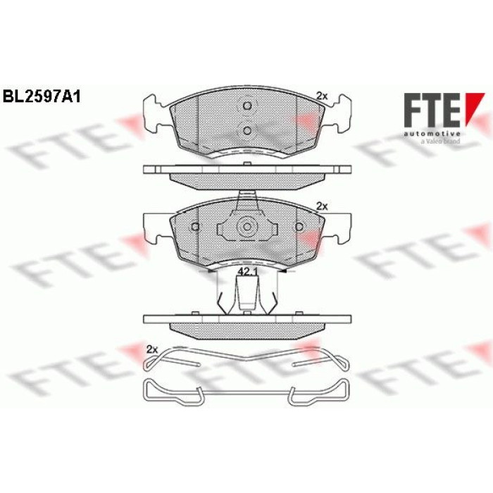 FTE 9010848 Bremsbelagsatz, Scheibenbremse FTE 9010848 Bremsbelagsatz, Scheibenbremse