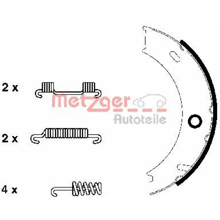 Metzger KR 956 Bremsbackensatz, Feststellbremse
