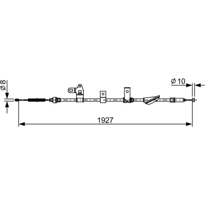 BOSCH 1 987 482 649 Seilzug, Feststellbremse BOSCH 1 987 482 649 Seilzug, Feststellbremse