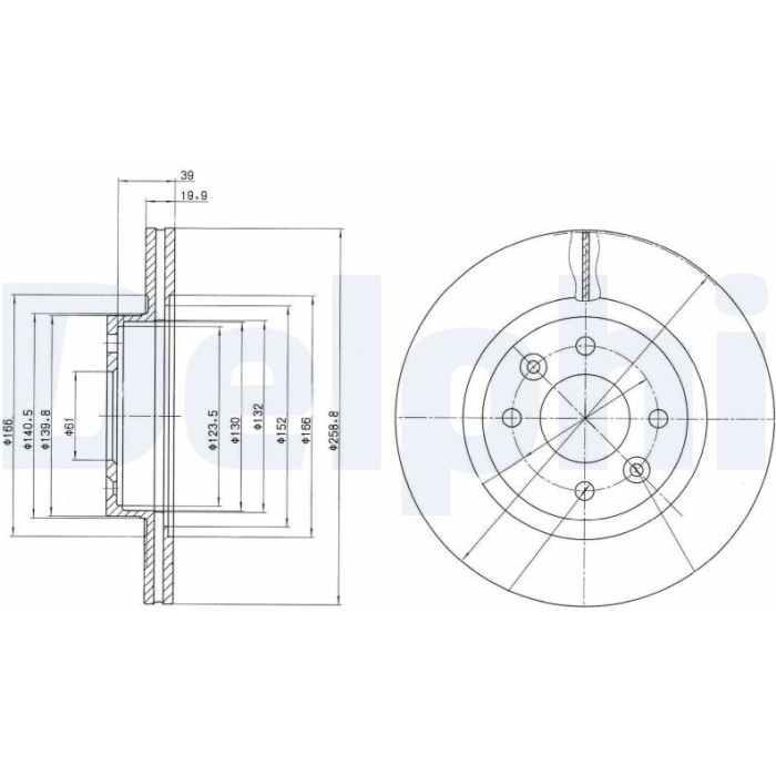Delphi BG2283 Bremsscheibe Delphi BG2283 Bremsscheibe