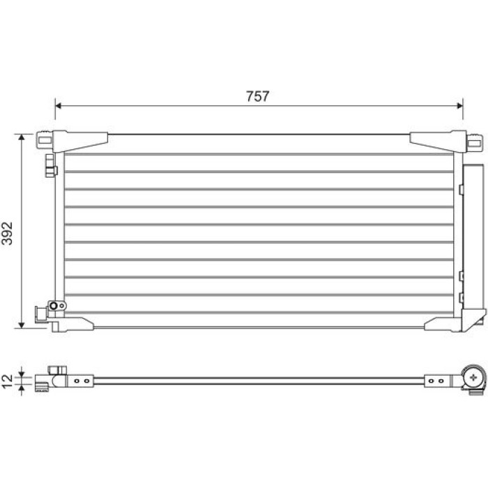 Valeo 822607 Kondensator, Klimaanlage