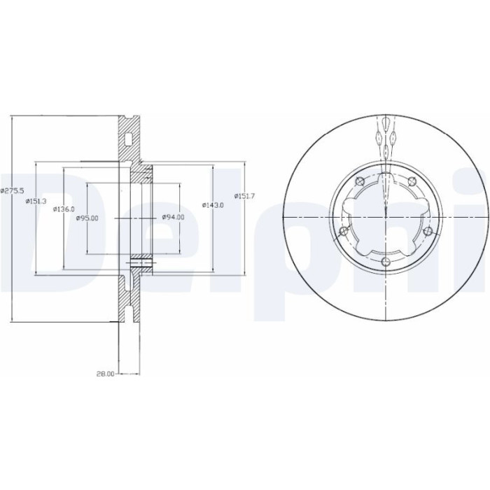 Delphi BG4217 Bremsscheibe
