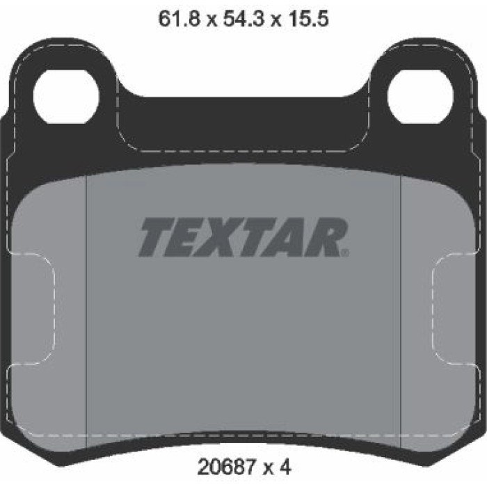 Textar 2068701 Bremsbelagsatz, Scheibenbremse Q+