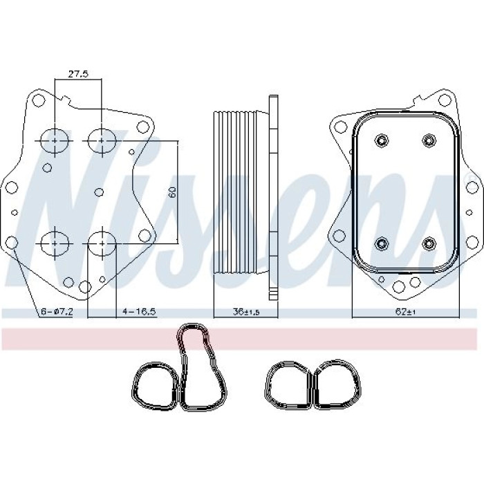 Nissens 90873 Ölkühler, Motoröl FIRST FIT Nissens 90873 Ölkühler, Motoröl FIRST FIT