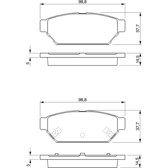 BOSCH 0 986 424 464 Bremsbelagsatz, Scheibenbremse BOSCH 0 986 424 464 Bremsbelagsatz, Scheibenbremse