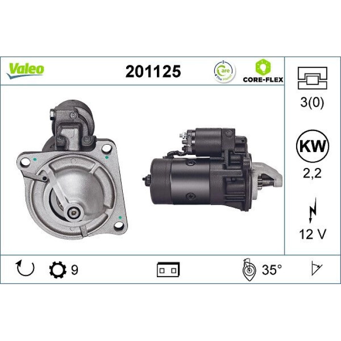 Valeo 201125 Starter CORE-FLEX Valeo 201125 Starter CORE-FLEX
