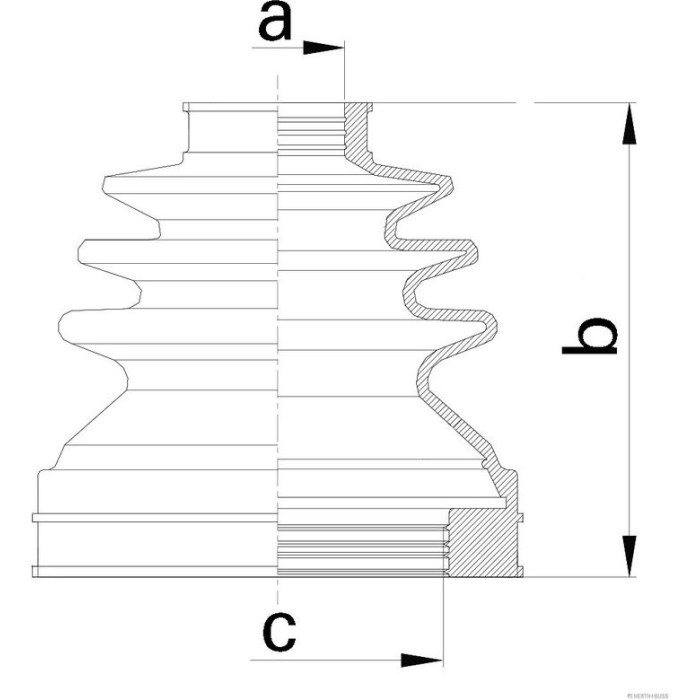 Herth+Buss Jakoparts J2881037 Faltenbalgsatz, Antriebswelle Herth+Buss Jakoparts J2881037 Faltenbalgsatz, Antriebswelle