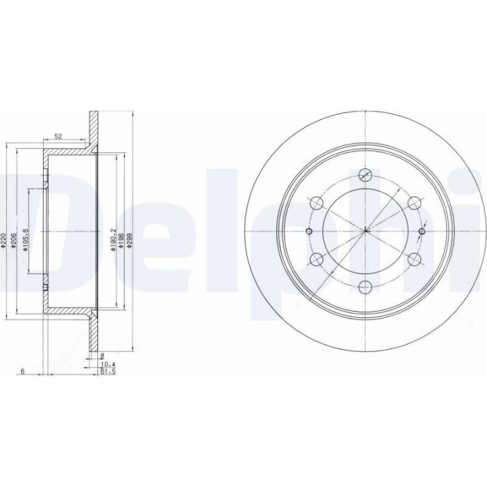 Delphi BG3522 Bremsscheibe Delphi BG3522 Bremsscheibe