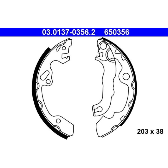 ATE 03.0137-0356.2 Bremsbackensatz ATE 03.0137-0356.2 Bremsbackensatz