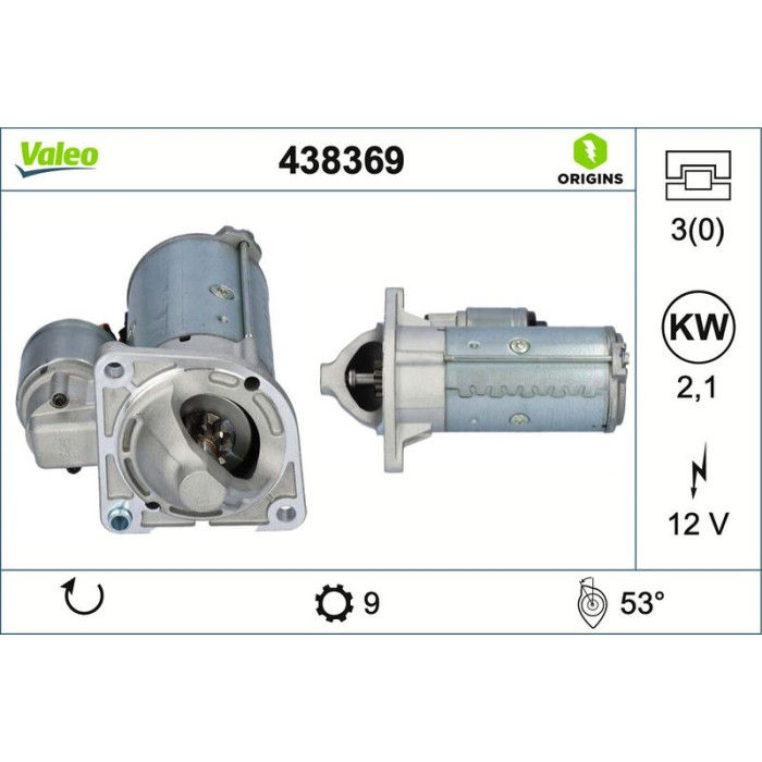 Valeo 438369 Starter ORIGINS Valeo 438369 Starter ORIGINS