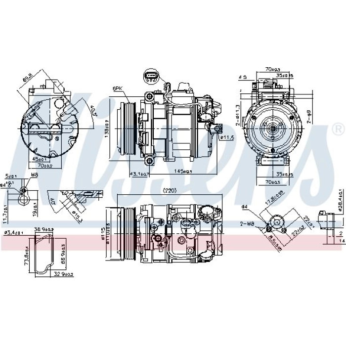 Nissens 89599 Kompressor, Klimaanlage FIRST FIT Nissens 89599 Kompressor, Klimaanlage FIRST FIT