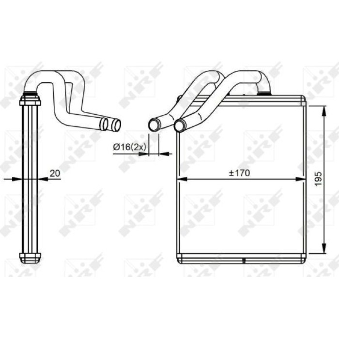 NRF 54301 Wärmetauscher, Innenraumheizung NRF 54301 Wärmetauscher, Innenraumheizung