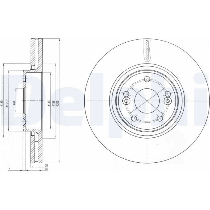 Delphi BG4167 Bremsscheibe Delphi BG4167 Bremsscheibe