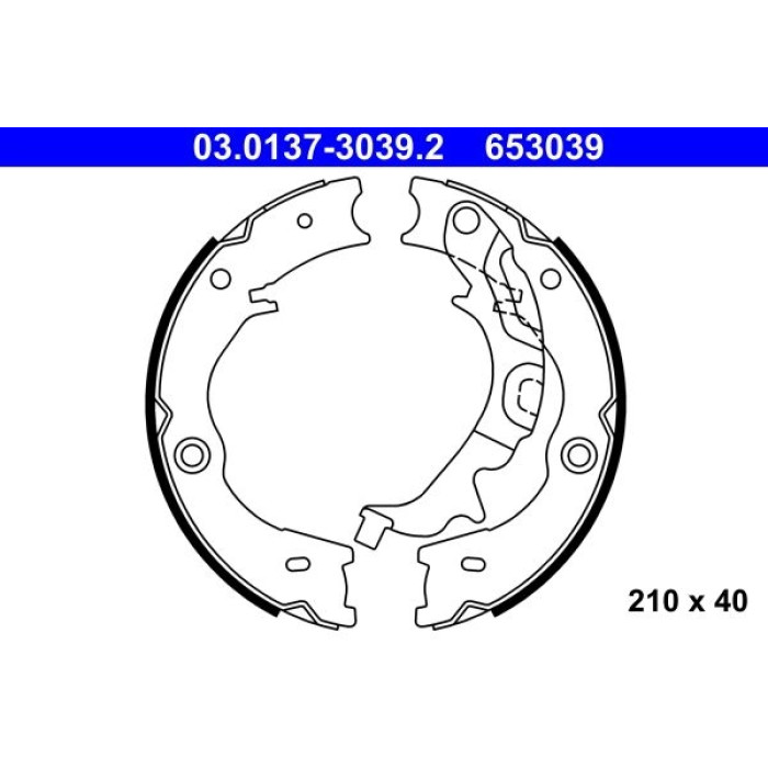 ATE 03.0137-3039.2 Bremsbackensatz, Feststellbremse