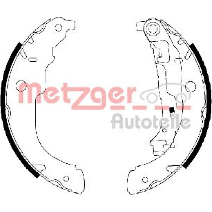 Metzger MG 222 Bremsbackensatz Metzger MG 222 Bremsbackensatz
