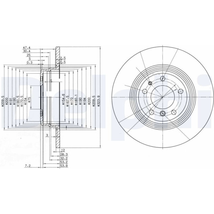 Delphi BG2671 Bremsscheibe