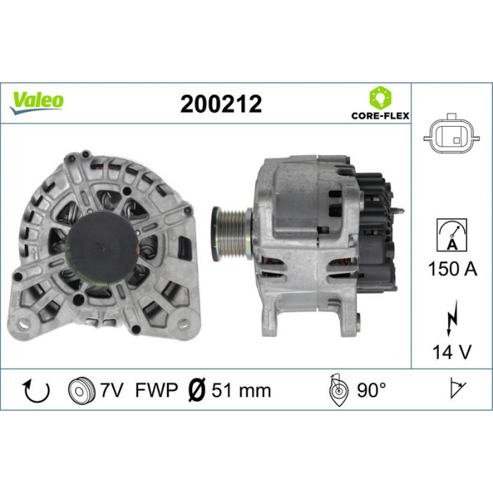 Valeo 200212 Generator CORE-FLEX
