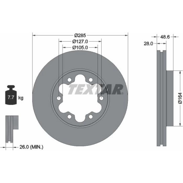 Textar 92234900 Bremsscheibe Textar 92234900 Bremsscheibe