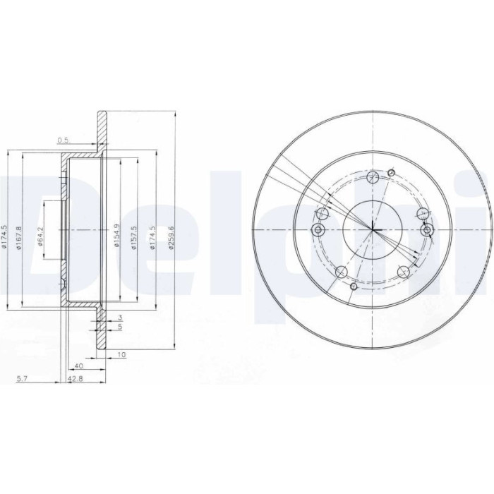 Delphi BG3746 Bremsscheibe Delphi BG3746 Bremsscheibe