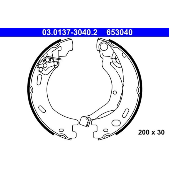 ATE 03.0137-3040.2 Bremsbackensatz, Feststellbremse ATE 03.0137-3040.2 Bremsbackensatz, Feststellbremse