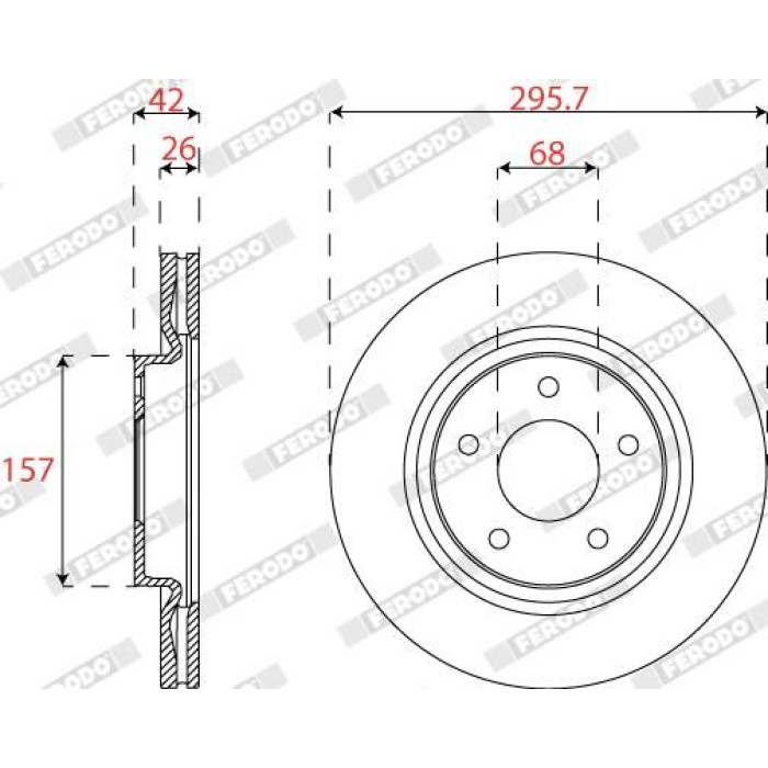 Ferodo DDF2099C Bremsscheibe PREMIER Ferodo DDF2099C Bremsscheibe PREMIER