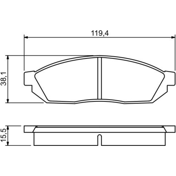 BOSCH 0 986 494 208 Bremsbelagsatz, Scheibenbremse BOSCH 0 986 494 208 Bremsbelagsatz, Scheibenbremse