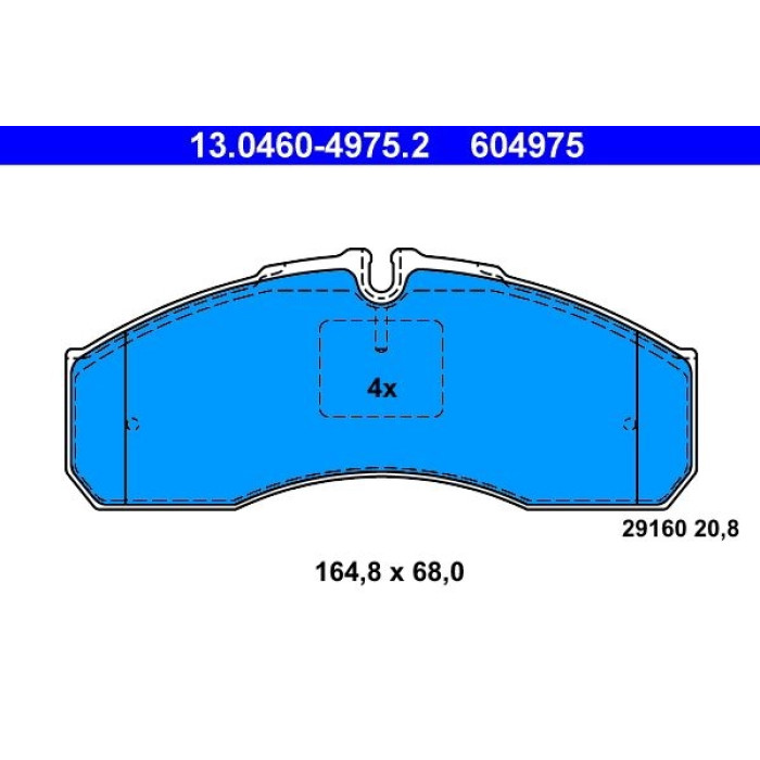 ATE 13.0460-4975.2 Bremsbelagsatz, Scheibenbremse