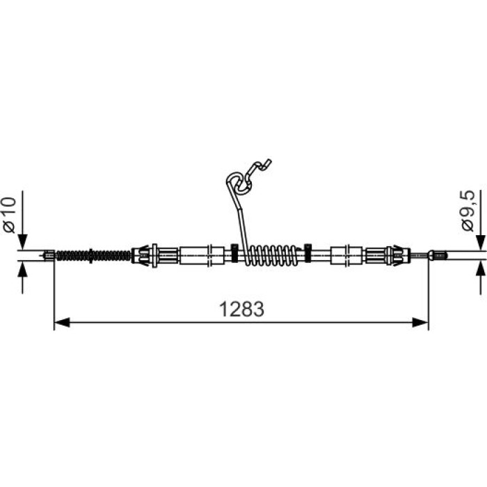 BOSCH 1 987 482 036 Seilzug, Feststellbremse BOSCH 1 987 482 036 Seilzug, Feststellbremse