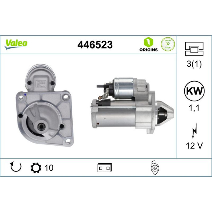 Valeo 446523 Starter ORIGINS Valeo 446523 Starter ORIGINS