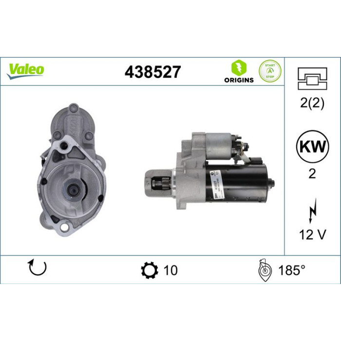 Valeo 438527 Starter ORIGINS STOP&START - NEW O.E. TECHNOLOGIE Valeo 438527 Starter ORIGINS STOP&START - NEW O.E. TECHNOLOGIE