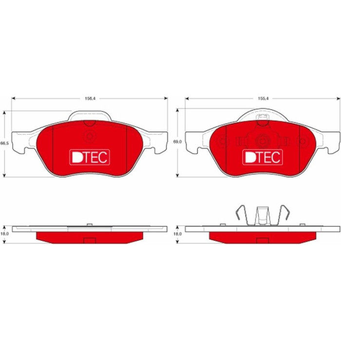 TRW GDB1540DTE Bremsbelagsatz, Scheibenbremse DTEC COTEC TRW GDB1540DTE Bremsbelagsatz, Scheibenbremse DTEC COTEC